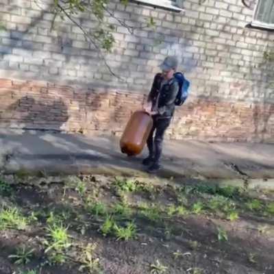 Children found a beer keg