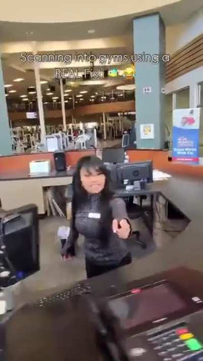 Sir, this is an LA Fitness, you're scanning a fish barcode