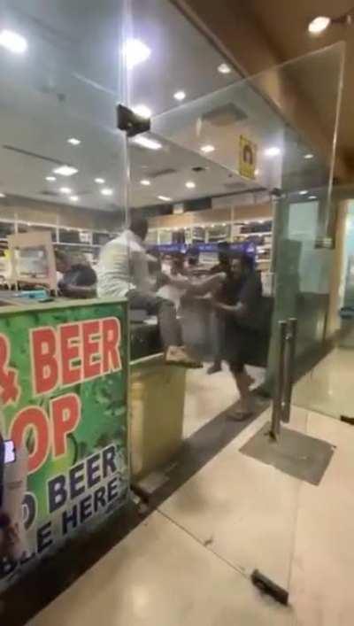 Defeated male leaves