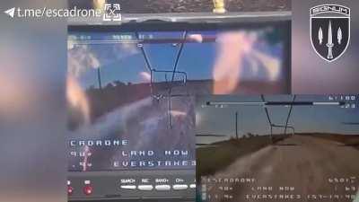 UA FPV drone chases Russian soldier riding a motorcycle at full speed