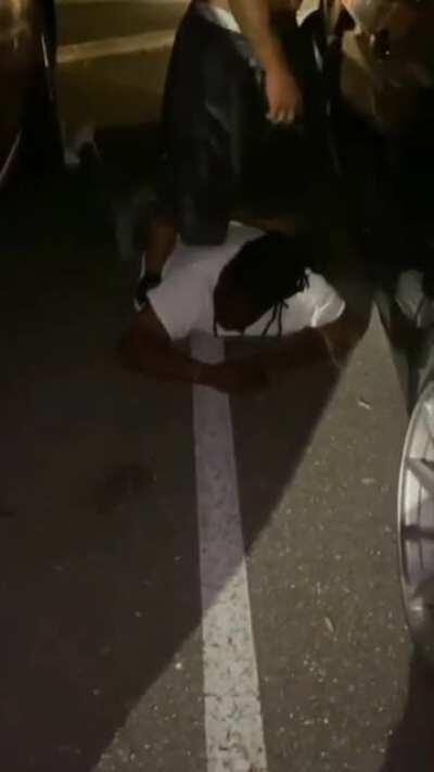 Bigger dude got his ego beaten out