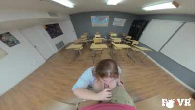 Teacher giving blowjob instead of the grades