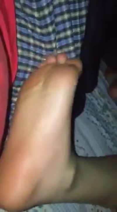 Hot Indian Teen feet and soles with dick rub and tease