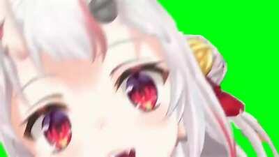 Made a green screen template of Ayame's ever-so-cute 