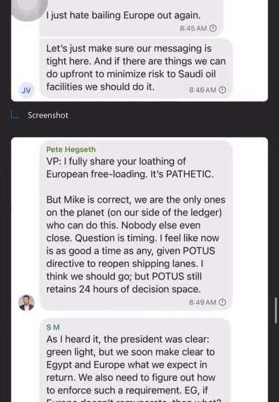 A text thread. (careful in the comments I don’t want this taken down)