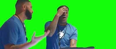 [GREEN SCREEN] Drake helping Lil Yachty on the computer Meme Template