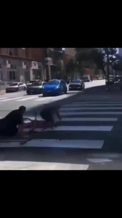 WGCW escaping from a cop while riding a bike