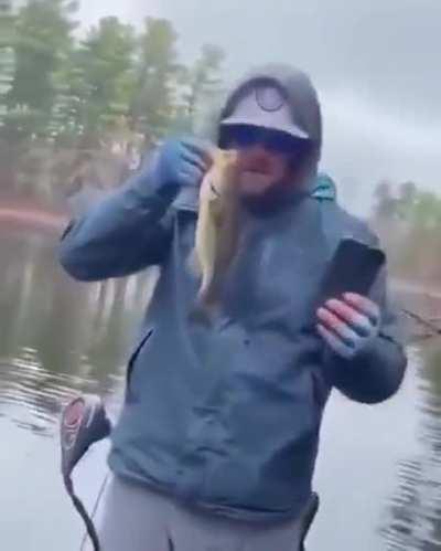 Caught a fish, take a selfie, and....