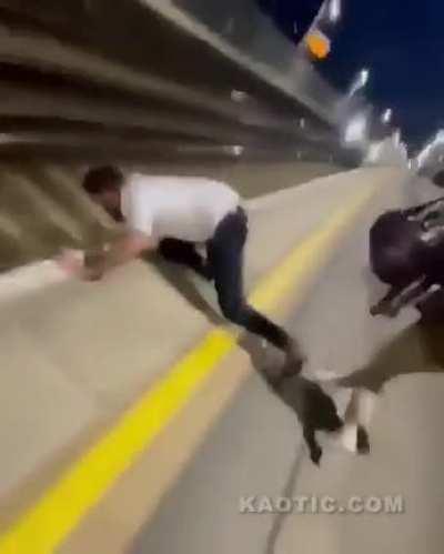 risking life for someone who throws his away.