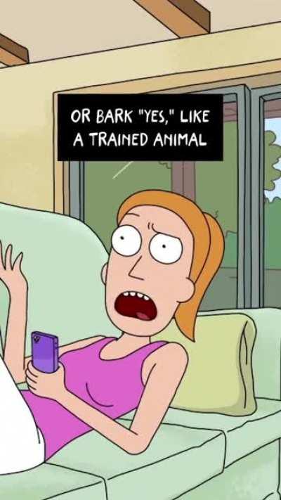 Jerry and Summer making conversation