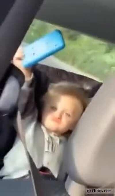 Kid gets caught trying to take a selfie