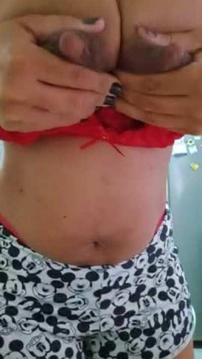 Mom's already starting the day...