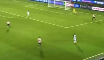 Own goal in a professional game...