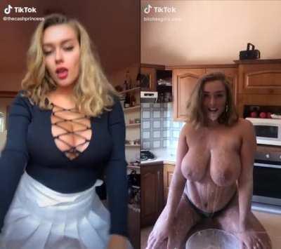 Tiktok Vs Real life 😈🥛 ( Her Name & Free Album In Comments )