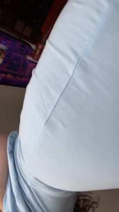 Laura showing them big melons