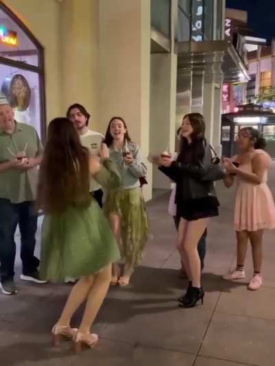 Singing for Pearl's birthday