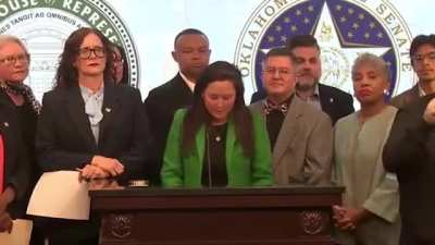 Oklahoma House Democratic Leader Cyndi Munson calls out Gov. Kevin Stitt (R) and state Republicans for refusing to use the state's rainy-day fund for Oklahomans at risk of losing food stamp benefits, with Stitt calling the process to do so 