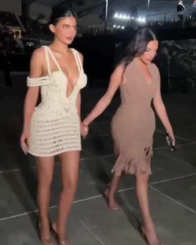 In white mesh dress with Stass