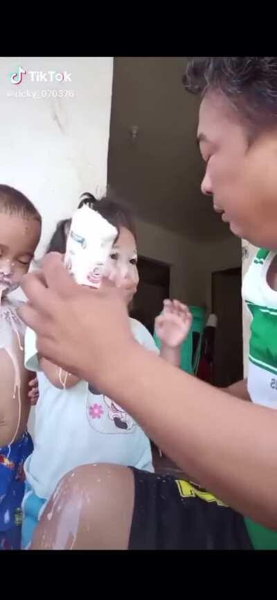 Let me open this milk for you guys