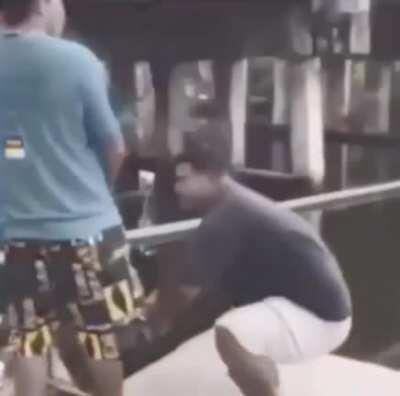 WCGW messing with the peeing friend