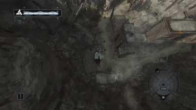 Mother always said: ''Altair, do not jump in hay karts, it's dangerous!''