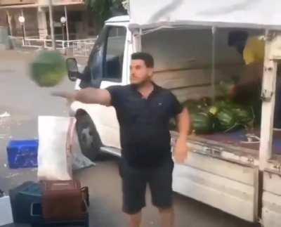 the proper way to handle flying watermelons