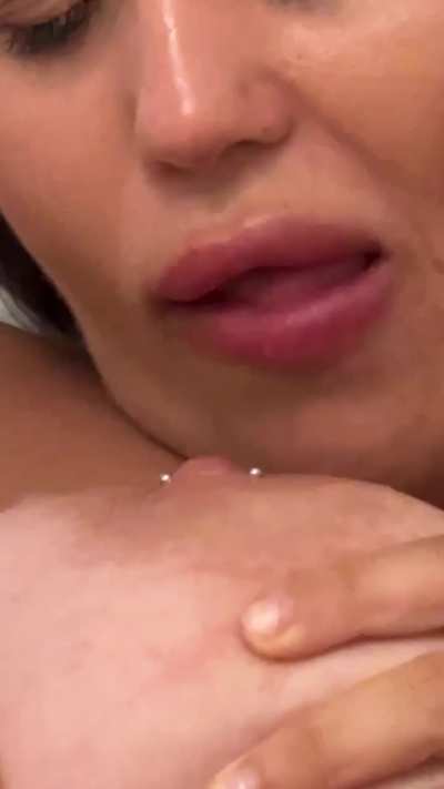 Love sucking my puffy nipples