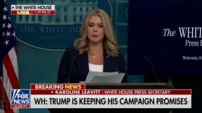 White House press secretary holds up random screenshots as proof of DOGE finding fraud