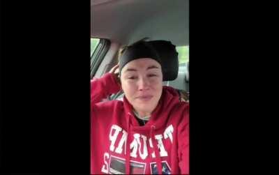 Wife of Proud Boy who was recorded threatening a reporter in DC cries about him getting fired.