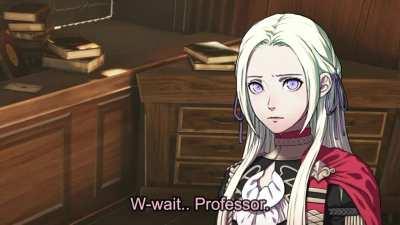 Byleth scolds Edelgard for failing her exam.