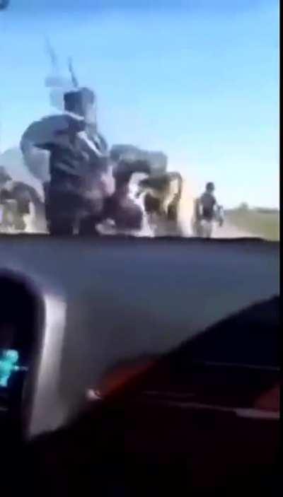 Pulling over to let some cyclists safely pass by