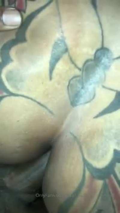 Freak bitch taking dick in the ass