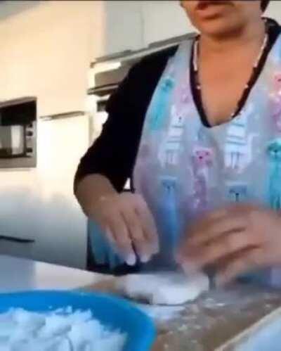 WCGW using a rolling pin on a ledge