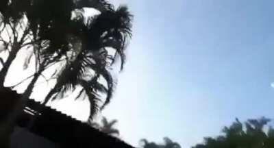 Filling a hot air balloon with fireworks, what you see next is every man crying for their mommy