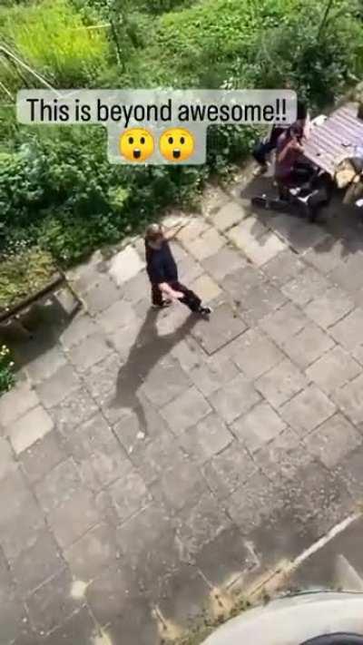 And that's how he came down.