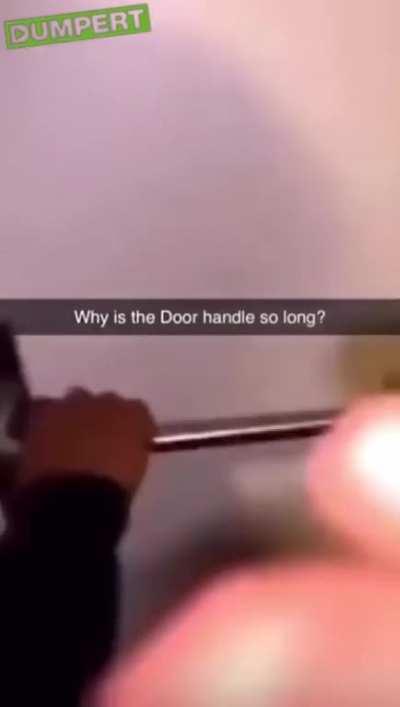 Why is the door handle so long