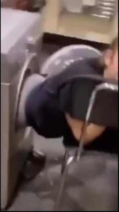 DBS actually getting stuck in the washer!