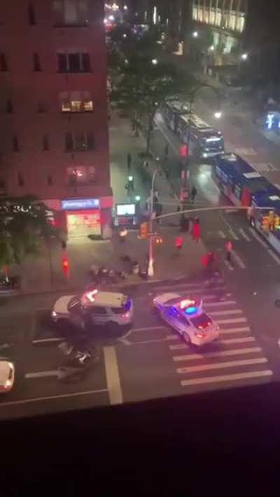 Rioter attacks woman, and then faces the mob.