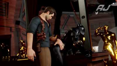 Nathan Drake x Black Panther | Artist: AJ_racer95 on twt