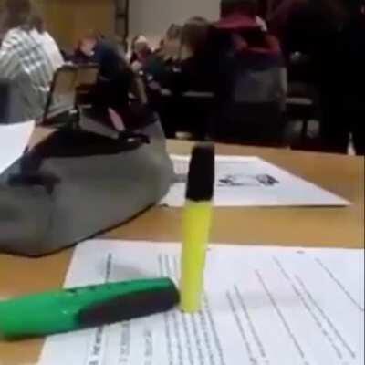 Newton’s 3rd law at work, plus slowed down version (credit in comment)