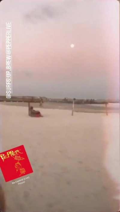 Sarah Schreiber at the beach