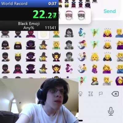 Black emoji speedrun