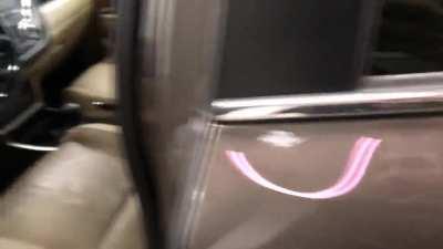 Speaking of shot up cars... this person had a lucky day