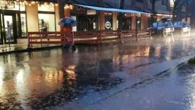 A nice little downpour in Portland yesterday.