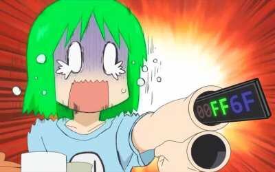 Nano with a Rainbow-meter attachment [Nichijou]
