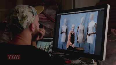 Behind the scenes of Christina's shoot with Vivienne Westwood for The Hollywood Reporter, 2014