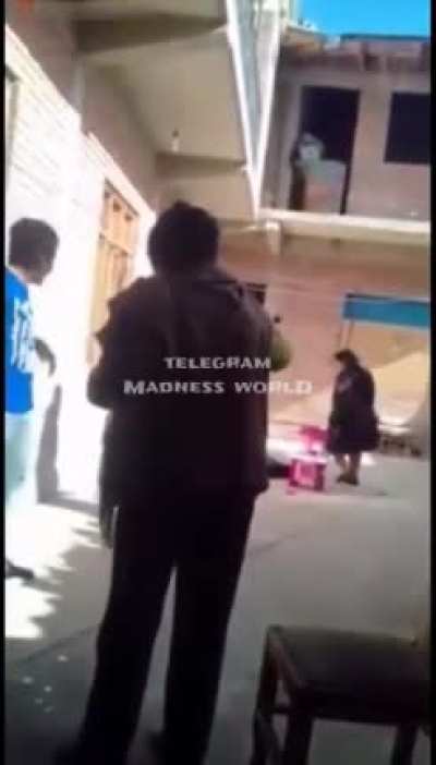 Woman walked off the 2nd story floor