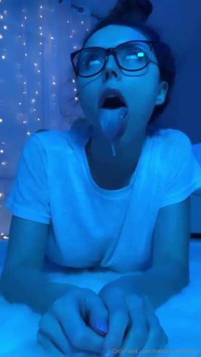 Heatheredeffect teasing her tongue