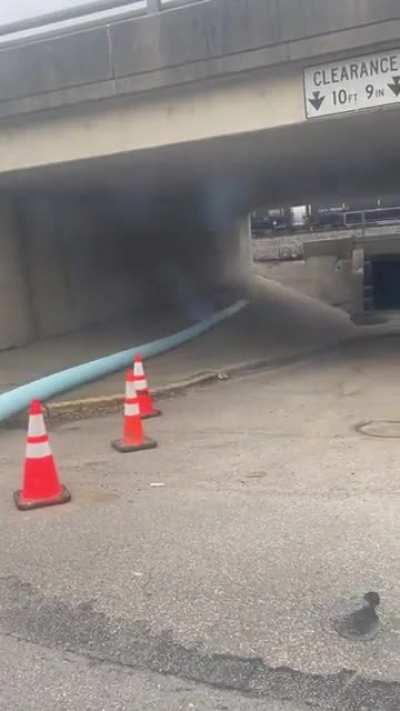 When he kicks that tube