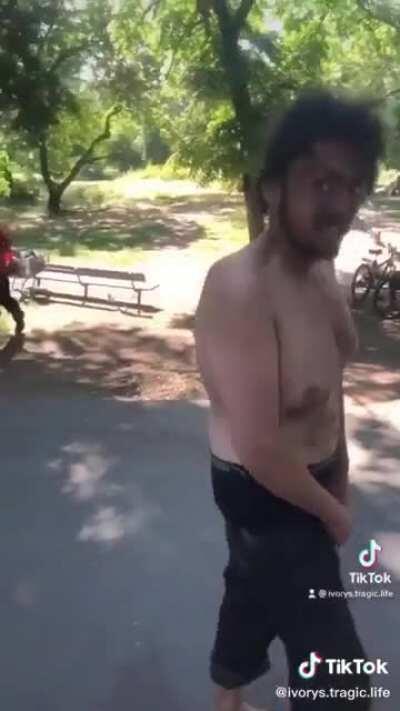 Look at this big titted animal tweaking out